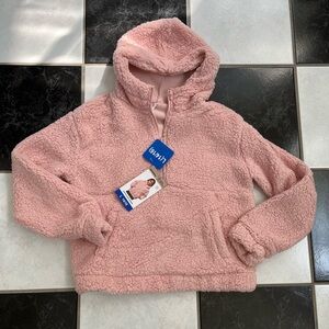NWT Mondetta Big Girl's Pink 1/2 Zip Sherpa Jacket Sz L(14-16)